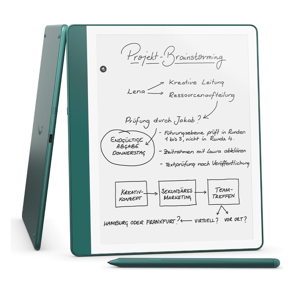 Amazon Kindle Scribe (2024) 64 Go, vert jade métallisé, Premium Pen