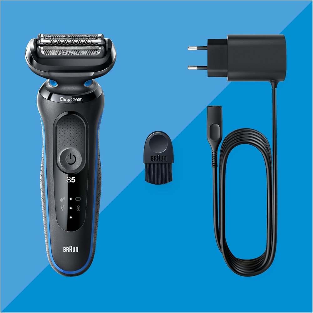 Braun Serie 5 Rasoio Elettrico Barba, 51-B1000s Blu