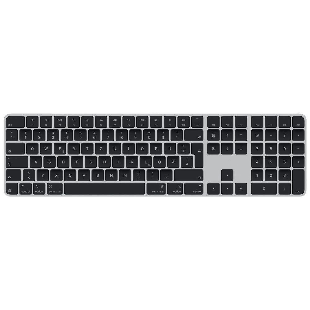 Apple Magic Keyboard avec Touch ID et pavé numérique (2024) noir, disposition allemande Layout