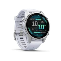 Garmin fenix 8 43 mm AMOLED, argent / blanc pierre