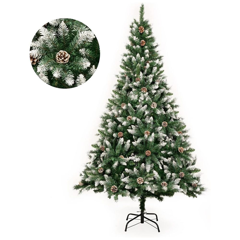 GIGALUMI Sapin de Noël artificiel effet neige 180 cm