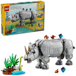 LEGO Creator Animaux sauvages : Rhinocéros majestueux avec oiseaux 31171