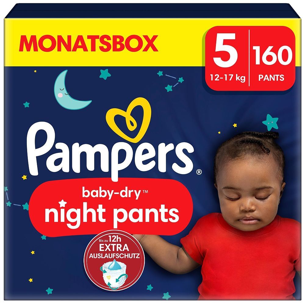 Pampers Baby-Dry Night Pants taille 5 (12-17 kg) 160 pièces