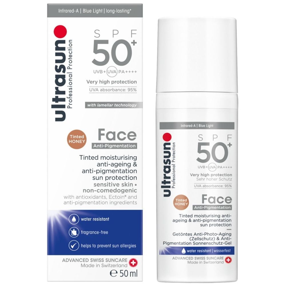ULTRASUN Face Anti-Aging et Anti-Pigmentation Tinted Honey SPF 50 crème-gel solaire 50 ml